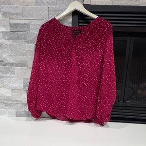 41 Hawthorn Maroon Speckled Blouse